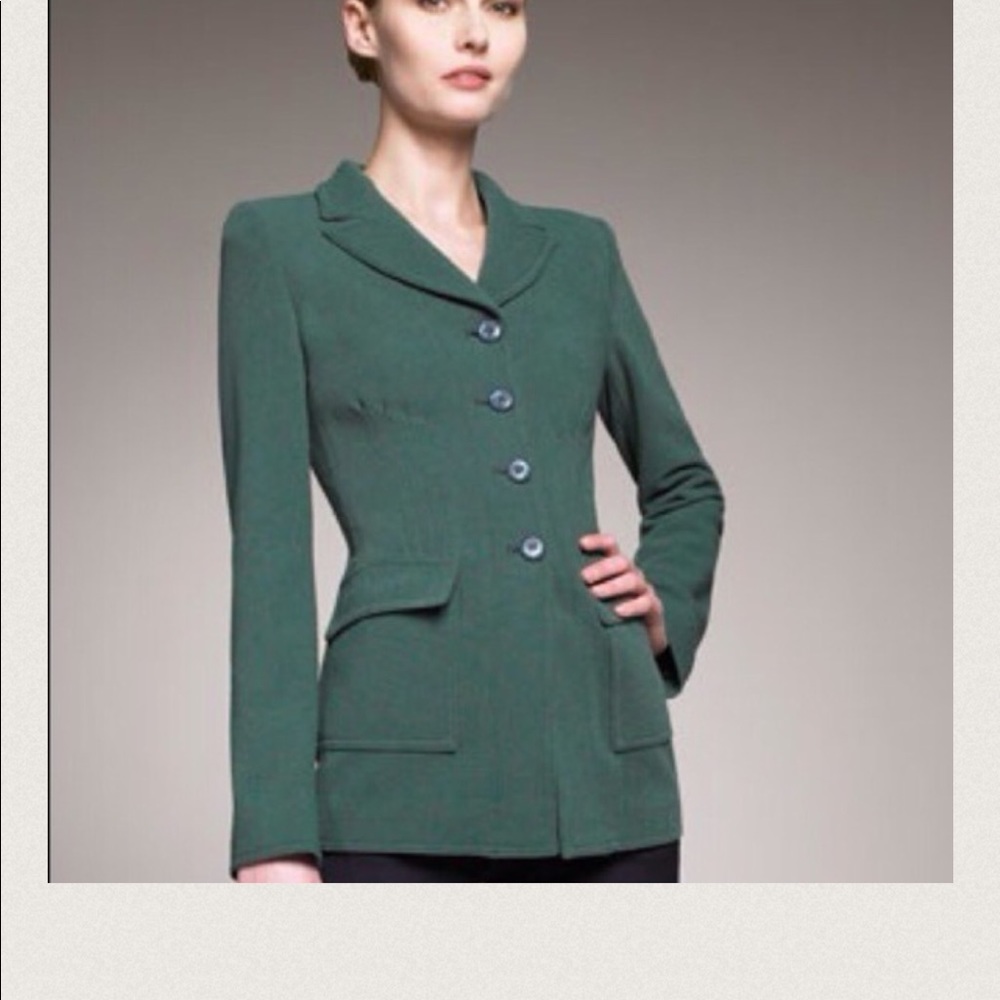 Armani Collezioni Clover Green Single Breasted Jacket.  Size 4 NWT